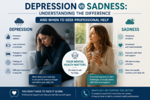 Depression vs Sadness: Understanding The Difference And When To Seek Professional Help